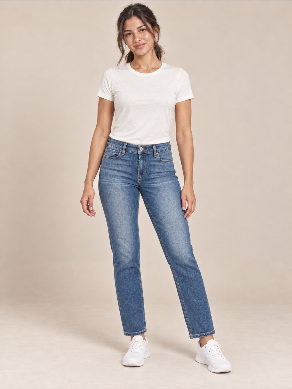 PAIGE Skyline Skinny Crop Jeans Women 30 Medium Wash Stretch Denim